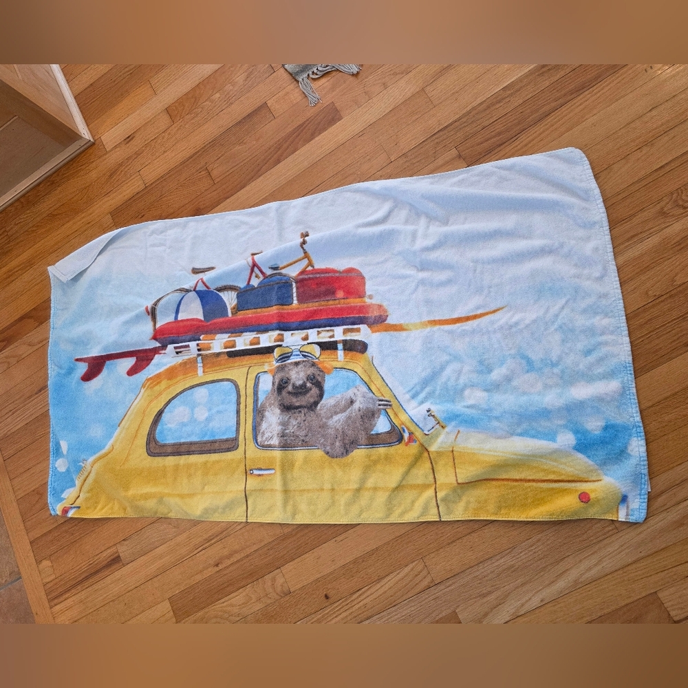 Sun Squad Sloth Beach Towel